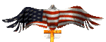Eagle, American Flag, Cross